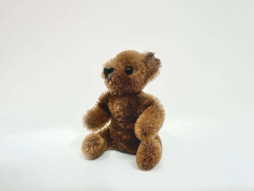Vintage Steiff Miniature Teddy Bear brown bear Posable Mohair Teddy 3” Germany